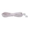Pasuihcay 6P2C RJ11 Male to Male Plug Telephone Line Cable Wire 5M, Clear&White view 1
