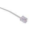 Pasuihcay 6P2C RJ11 Male to Male Plug Telephone Line Cable Wire 5M, Clear&White view 2