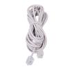 Pasuihcay 6P2C RJ11 Male to Male Plug Telephone Line Cable Wire 5M, Clear&White view 4