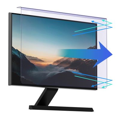 Anti Blue Light Screen Protector for 20, 20.2, 21.5, 21.6, 22 Inches - 16:9 / 16:10 Aspect Ratio Computer Monitor Hanging Type Blue Light Blocking Filter Anti Scratch Eye Protection Shield for Desktop Computer(BL HT 22 Inches)