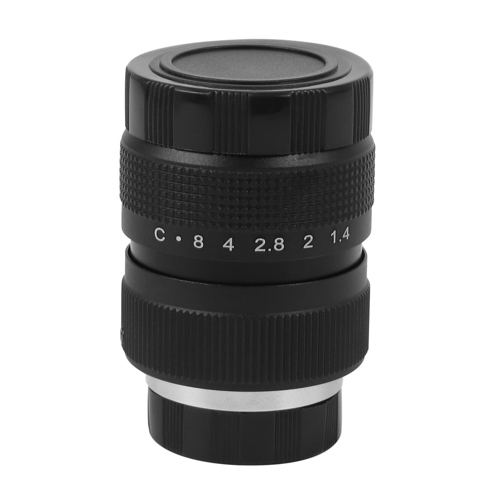 Pasuihcay Television TV Lens/CCTV Lens for C Mount Camera 25mm F1.4 in Black