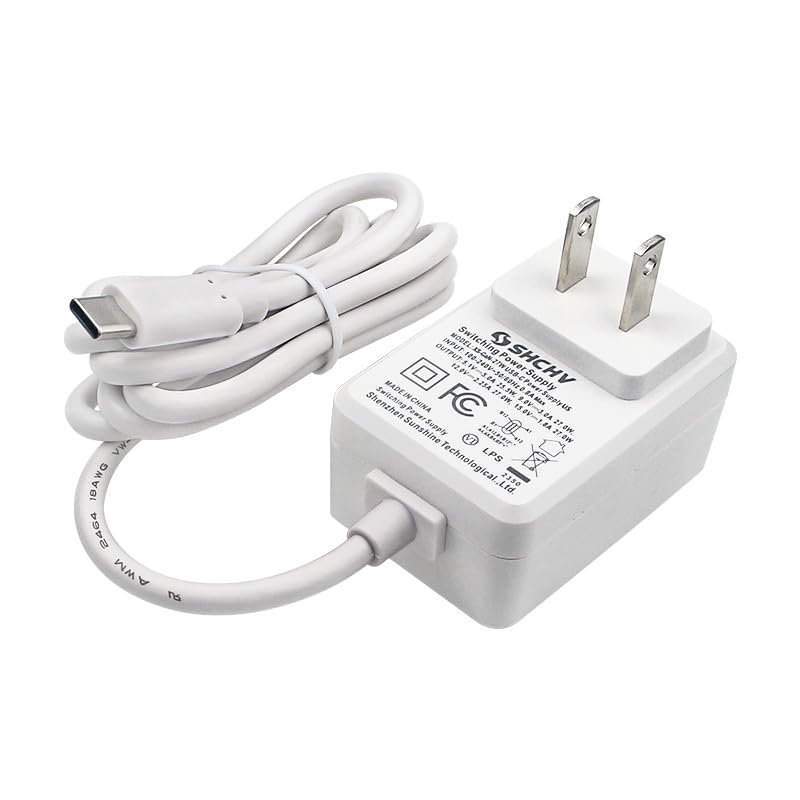Generic Power Supply Suitable for Raspberry Pi 5 Power Adapter USB-C Interface 27W Power Adapter Replacement for Old Power Adapter (White)