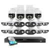 ZOSI 4K 8MP 16CH PoE Security Camera System with AI Human Face Vehicle Detect, 4K 16 Port 32CH H.265+ PoE NVR with 4TB, 16 X 8MP 4K Bullet Dome PoE IP Cameras, 2-Way Audio, 5X Digital Zoom view 1