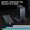 40Gbps M.2 SSD Enclosure, Thunderbolt NVMe Enclosure with Cooling Fan, SSD External Hard Drive Enclosure, M.2 Enclosure Support M Key Size 2280/8TB Compatible with Thunderbolt /USB Port. view 3