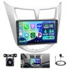 Hikity 8 Core 4+64G Android Car Stereo for Hyundai Accent 2010 2011 2012 2013 2014 2015 2016 Carplay Android Auto, 9 Inch 1280*720 IPS Touchscreen Car Radio GPS Navi WiFi Backup Camera Bluetooth DSP view 1