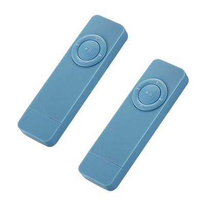 for 2X Portable USB Sport U Disk Mini Mp3 Music Player Support 32GB TF Card(Blue)