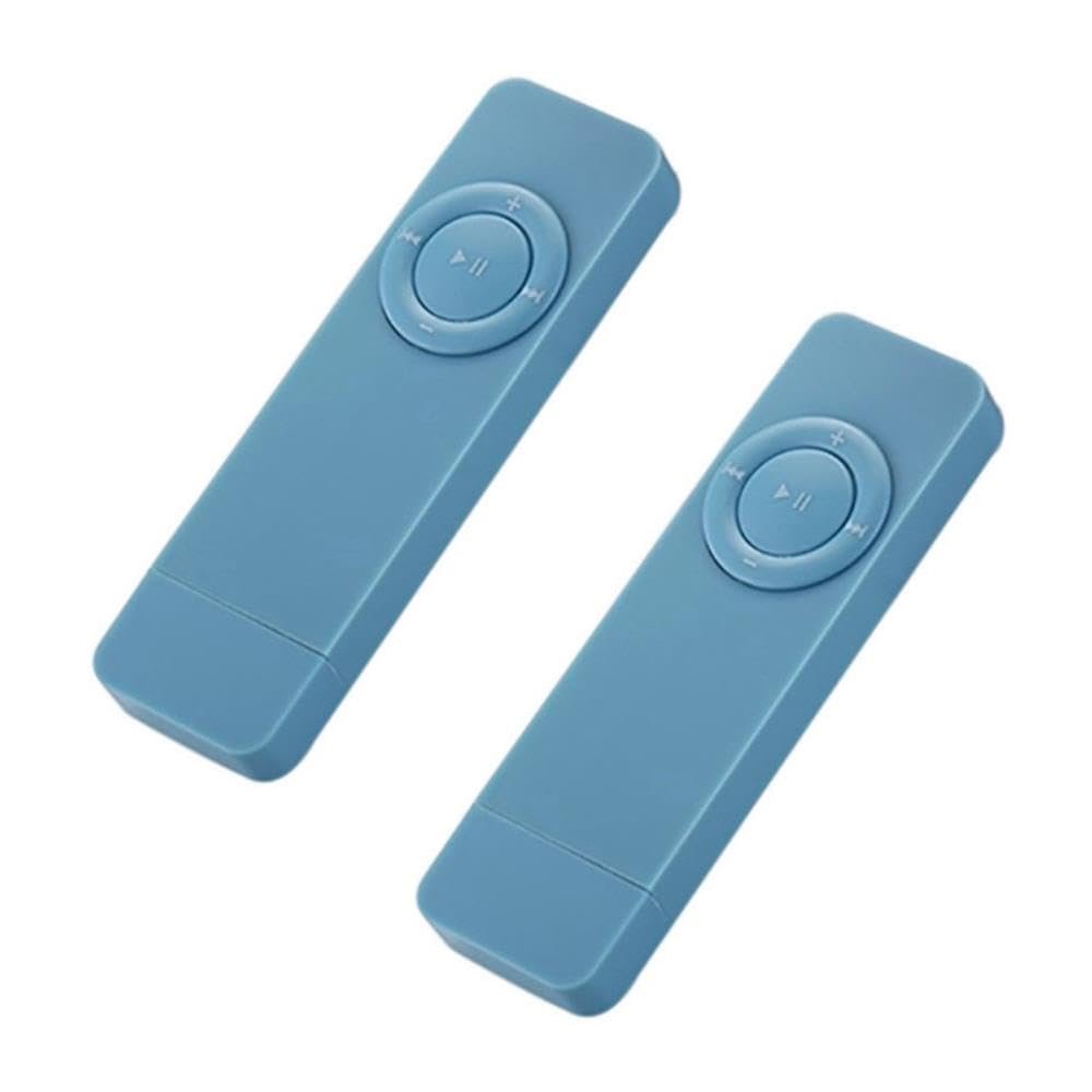 for 2X Portable USB Sport U Disk Mini Mp3 Music Player Support 32GB TF Card(Blue)