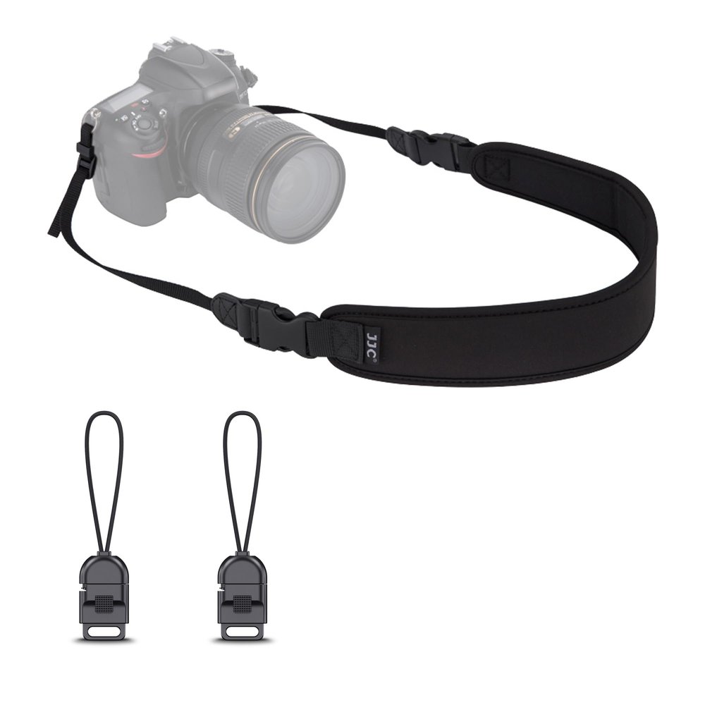 JJC Soft Neoprene Camera Neck Strap with Quick Release Buckle for Canon Nikon Sony Fujifilm Olympus DSLR Mirrorless Cameras