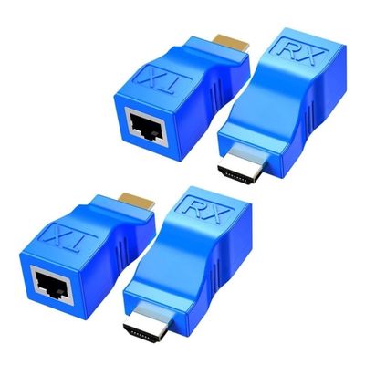 DirectNine Basics for 4Pack HDExtender,HDto RJ45 Converter Repeater Over Cat 5E 6 1080P Up to 30M Extender for HDTV STB 4K 2K