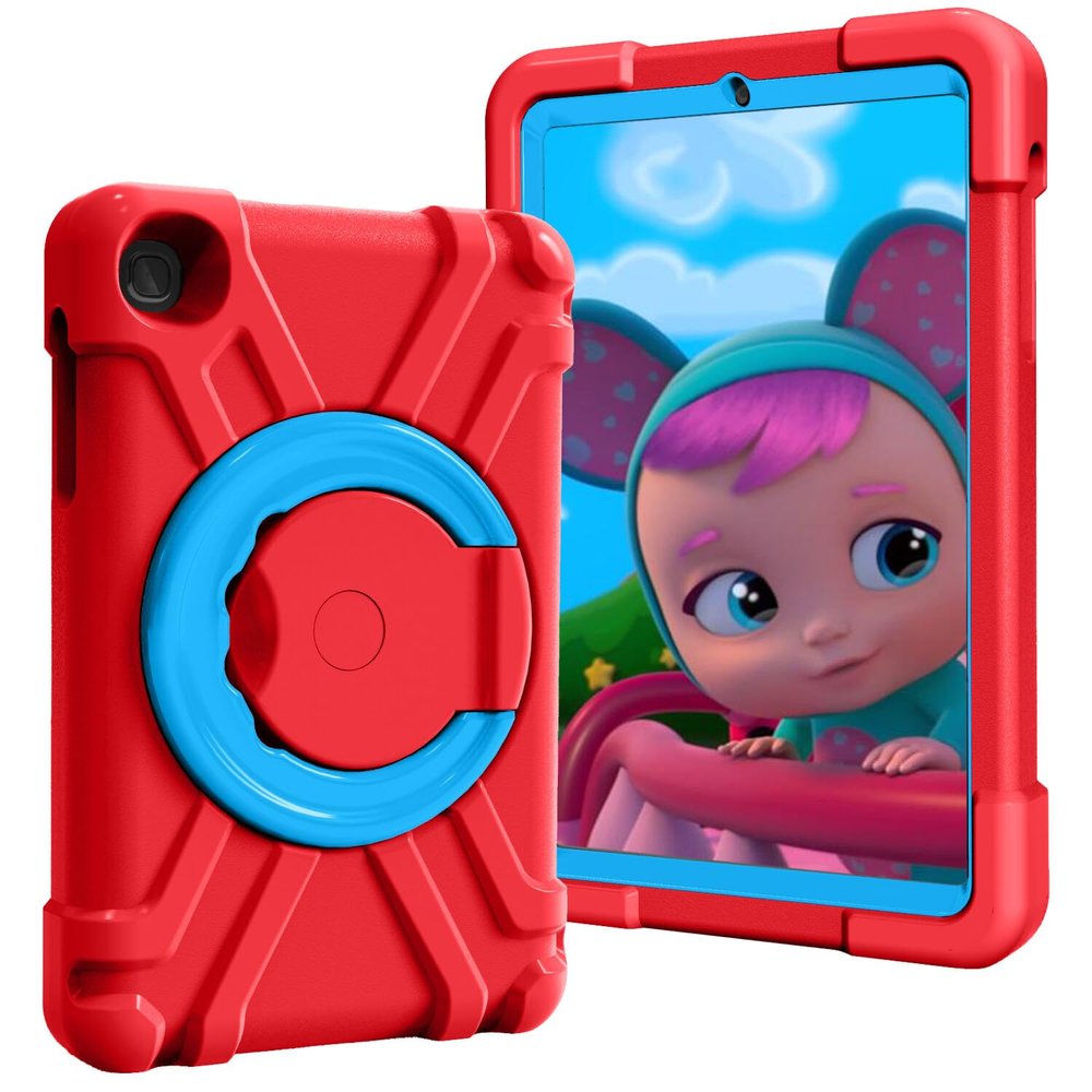 AKABEILA Compatible with Samsung Galaxy Tab A 8.4 T307 Tablet CaseRugged Kids Case with Stand Lightweight Shockproof Kids Friendly Tablet Cover Red+Blue