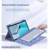 AnMengXinLing Keyboard Case for iPad 11 inch 2025(A16)/iPad 10th Generation 2022 with Pencil Holder, Cute Candy Color Round Key Detachable Keyboard for Women Girly, Yellow view 3