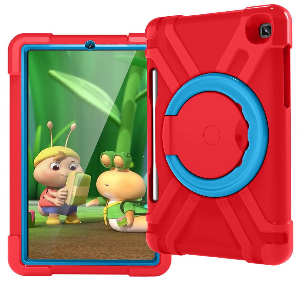 AKABEILA Compatible with Samsung Galaxy Tab S6 Lite P610/P615 10.4 inch Tablet CaseRugged Kids Case with Stand Lightweight Shockproof Kids Friendly Tablet Cover Red+Blue