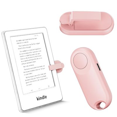 RF Remote Control Page Turner for Kindle Paperwhite Accessories Ipad Reading Kobo Surface Comics/Novels iPhone Tablets Android Taking Photos Camera Video Recording Remote Triggers(Pink)