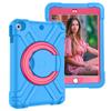 AKABEILA Compatible with Apple iPad 7/iPad 8/iPad 9 10.2 inch Tablet CaseRugged Kids Case with Stand Lightweight Shockproof Kids Friendly Tablet Cover Blue+Rose Red view 1
