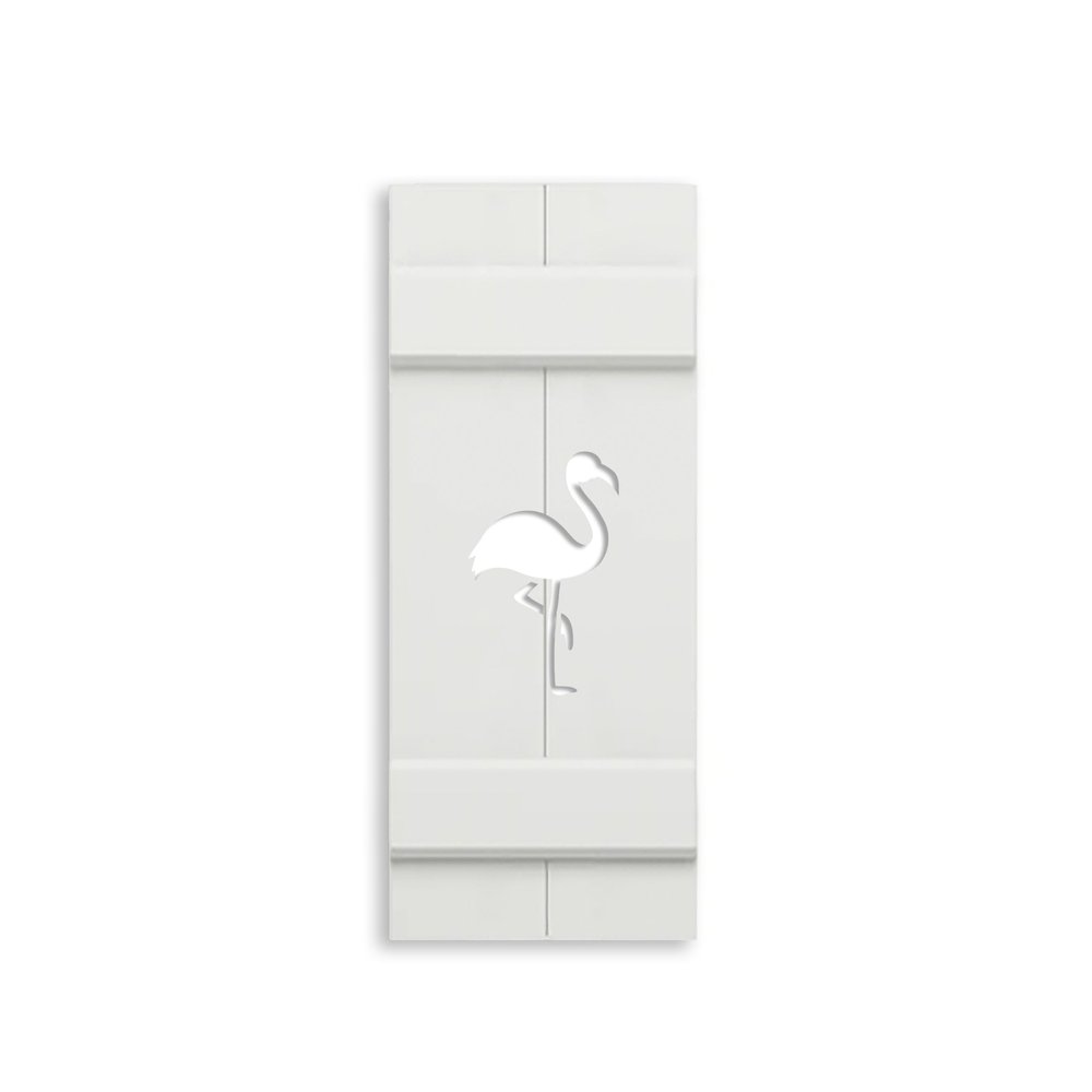 Seven Grays Designs Exterior Shutter, Flamingo Board and Batten, Florida Shutter, Sold Individually (Width: 14.5, Height: 40.5)