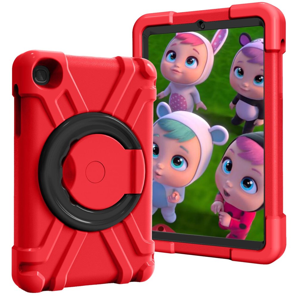 AKABEILA Compatible with Samsung Galaxy Tab A 8.4 T307 Tablet CaseRugged Kids Case with Stand Lightweight Shockproof Kids Friendly Tablet Cover Red+Black