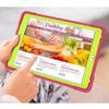 AKABEILA Compatible with Apple iPad 5 2017 9.7/iPad 6 2018 9.7 Tablet CaseRugged Kids Case with Stand Lightweight Shockproof Kids Friendly Tablet Cover Rose Red+Grass Green view 4