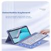 AnMengXinLing Keyboard Case for iPad 9th/8th/7th Generation/Air 3/Pro10.5,with Pencil Holder, Cute Candy Color Round Key Detachable Keyboard for iPad9/iPad8/iPad7, Mint Green view 3