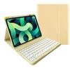 AnMengXinLing Keyboard Case for iPad Air 11 inch 2025(M3)/2024(M2)/Air 5/Air 4 with Pencil Holder, Cute Candy Color Round Key Detachable Keyboard aslo for iPad Pro 11 4th/3th/2nd/1st Gen,Yellow view 1