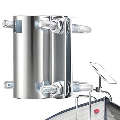 Bywen Marine - Grade Stainless Steel Rail Mount for Starlink Gen 2 - Fits 1 - 2 Inch Poles, Ideal for Boat/Yacht/RV Antenna Install