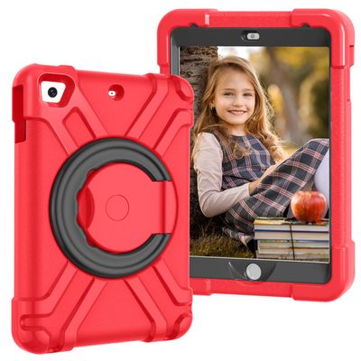 AKABEILA Compatible with Apple iPad mini 1/2/3 Tablet CaseRugged Kids Case with Stand Lightweight Shockproof Kids Friendly Tablet Cover Red+Black