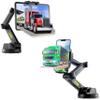 Big Rig Truck Tablet Mount & Green Commercial Truck Phone Mount, Heavy Duty Tablet & iPad Holder, Cell Phone Device Holder for Dashboard, Windshield and Window, Super Stable Suction Cup (1 TM & 1 PM) view 1