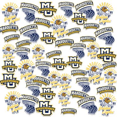 Marquette University Basketball Sports 50ct Vinyl Large Deluxe Stickers Variety Pack - Laptop, Water Bottle, Scrapbooking, Tablet, Skateboard, Indoor/Outdoor