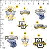 Marquette University Basketball Sports 50ct Vinyl Large Deluxe Stickers Variety Pack - Laptop, Water Bottle, Scrapbooking, Tablet, Skateboard, Indoor/Outdoor view 2