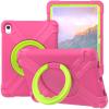 AKABEILA Compatible with Apple iPad Air 4 10.9/iPad Air 5 10.9 Tablet CaseRugged Kids Case with Stand Lightweight Shockproof Kids Friendly Tablet Cover Rose Red+Grass Green view 1