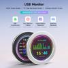 waveshare 3.4inch USB Monitor, PC Case Secondary Screen/Desktop RGB Ambient Screen, IPS Panel, 800800 Resolution, with Music Spectrum Analysis Function, Type-C Interface, CNC Metal Case, Silver view 3