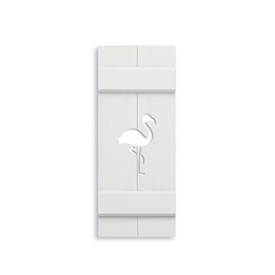 Seven Grays Designs Exterior Shutter, Flamingo Board and Batten, Florida Shutter, Sold Individually (Width: 11.5, Height: 39)