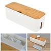 Cable Management Box with Lid Multifunctional Wire Storage Box Charger Power Cord Hidden Mobile Phone Computer Tablet Socket Cable Board Cable Manager(#2) view 3