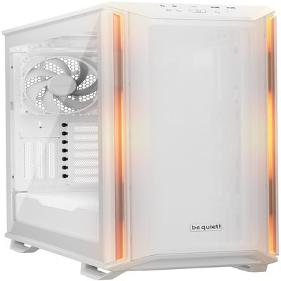 be quiet! Dark Base 701 | Midi Tower PC Case | Mesh Front | Airflow Optimized | 3 Pre-Installed Silent Wings 4 Fans | ARGB Lighting with Controller | Tempered Glass | PWM and ARGB Hub | White | BGW59