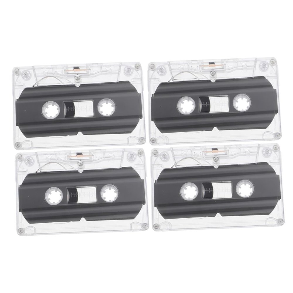 Angoily Blank Cassette Tapes for Recording 4pcs 30-Minute Audio Cassette Tapes for DIY Voice Messages Music and Teaching