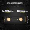 Corsair MP700 PRO Hydro X Series 4TB M.2 PCIe Gen5 x4 NVMe 2.0 SSD  M.2 2280  Up to 12,400MB/sec Sequential Read  High-Density TLC NAND  Pre-Installed Water Block  Black view 4