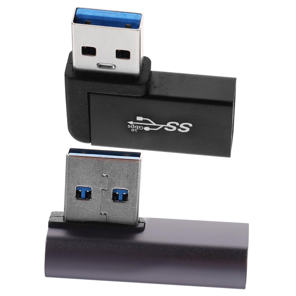 Angoily 2pcs 90 USB Adapter USB Extender USB Right Angle Adapter Laptop Accessories Male to Female Corner