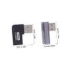 Angoily 2pcs 90 USB Adapter USB Extender USB Right Angle Adapter Laptop Accessories Male to Female Corner view 2