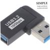 Angoily 2pcs 90 USB Adapter USB Extender USB Right Angle Adapter Laptop Accessories Male to Female Corner view 3