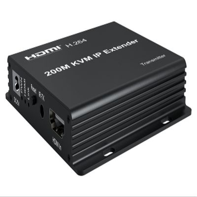 200M KVM IP Extender, Over RJ45 cat5e/6 1080P HDMI USB KVM Ethernet Extender one to Many by Gigabit Switch for PC DVR Loptop Support Mouse Keyboard Support Touch Screen Function (TX)