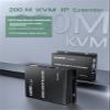 200M KVM IP Extender, Over RJ45 cat5e/6 1080P HDMI USB KVM Ethernet Extender one to Many by Gigabit Switch for PC DVR Loptop Support Mouse Keyboard Support Touch Screen Function (TX + RX) view 2