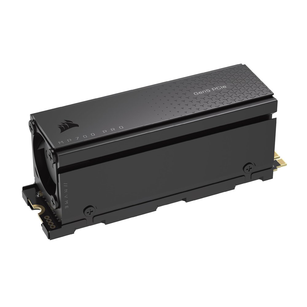 Corsair MP700 PRO with Air Cooler 4TB M.2 PCIe Gen5 x4 NVMe 2.0 SSD  M.2 2280  Up to 12,400MB/sec Sequential Read  High-Density TLC NAND  Black