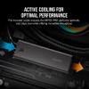 Corsair MP700 PRO with Air Cooler 4TB M.2 PCIe Gen5 x4 NVMe 2.0 SSD  M.2 2280  Up to 12,400MB/sec Sequential Read  High-Density TLC NAND  Black view 3