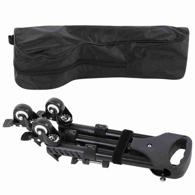 Estink Tripod Pulley Base, VX-600 Aluminium Alloy Foldable Tripod Dolly 3 Wheels Stand Pulley Base Universal Camera Tripod for Photo and Video Cameras Photography, Tripods for Cameras
