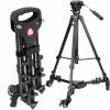Estink Tripod Pulley Base, VX-600 Aluminium Alloy Foldable Tripod Dolly 3 Wheels Stand Pulley Base Universal Camera Tripod for Photo and Video Cameras Photography, Tripods for Cameras view 3