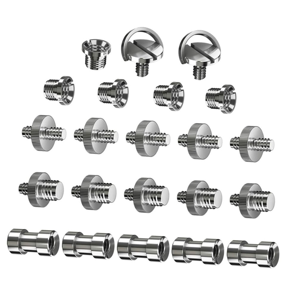 Angoily Light Stand Bracket Screw Thread Adapter Set 22pcs Multi-Function Camera Mounting Screws for 1/4'' to 3/8''
