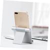 jojofuny Aluminum Alloy Phone Holder Compact Desktop Stand for Phones Tablets Design Anti-Slip Base for Office Home Use Silver view 2