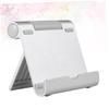 jojofuny Aluminum Alloy Phone Holder Compact Desktop Stand for Phones Tablets Design Anti-Slip Base for Office Home Use Silver view 4