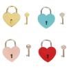 4 Heart Shaped Diary Locks with Keys, 4 Colors, Rust Prevention Padlocks for Luggage, Book, and Travel journals view 1