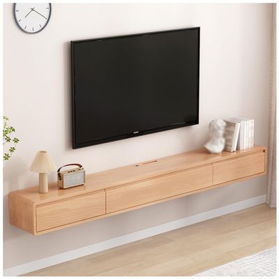 PetterShop Floating TV Stand, Wall Mounted TV Cabinet,Entertainment Media Console, Floating Shelves with Door, for Storage Hutch Under TV (Color : B, Size : 140cm)