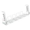 GOWENIC Under Desk Cable Management Tray, 15.9 in Steel Desk Cable Organizers, Wire Management Tray Cable Management Rack Strong Load Bearing for Office Worktop (White) view 1